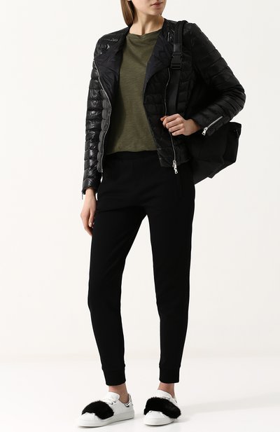 Кожаные кеды с отделкой из меха норки MONCLER, арт. D1-09A-20377-00-019KE, фото 2