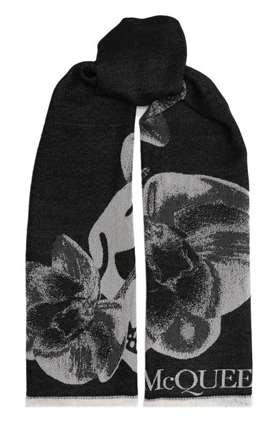 Женский шарф из шерсти и шелка ALEXANDER MCQUEEN, арт. 757609/3646Q