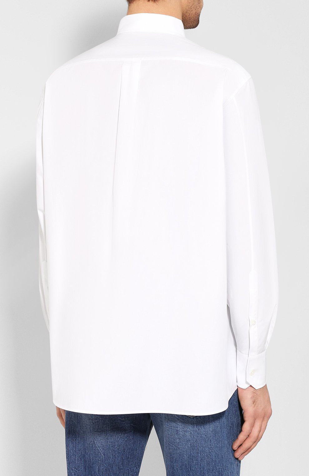 Хлопковая рубашка VALENTINO белого цвета по цене 72300 руб., арт. SV0ABA955T7, фото 4 Хлопковая рубашка VALENTINO, арт. SV0ABA955T7, фото 4