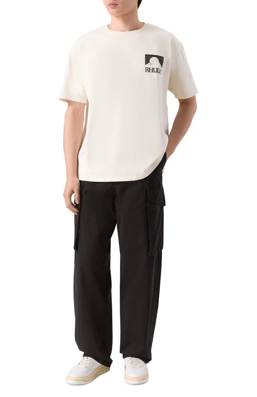Хлопковая футболка Rhude RHPS26TT07012 Белый  RHPS26TT07012 Фото 2