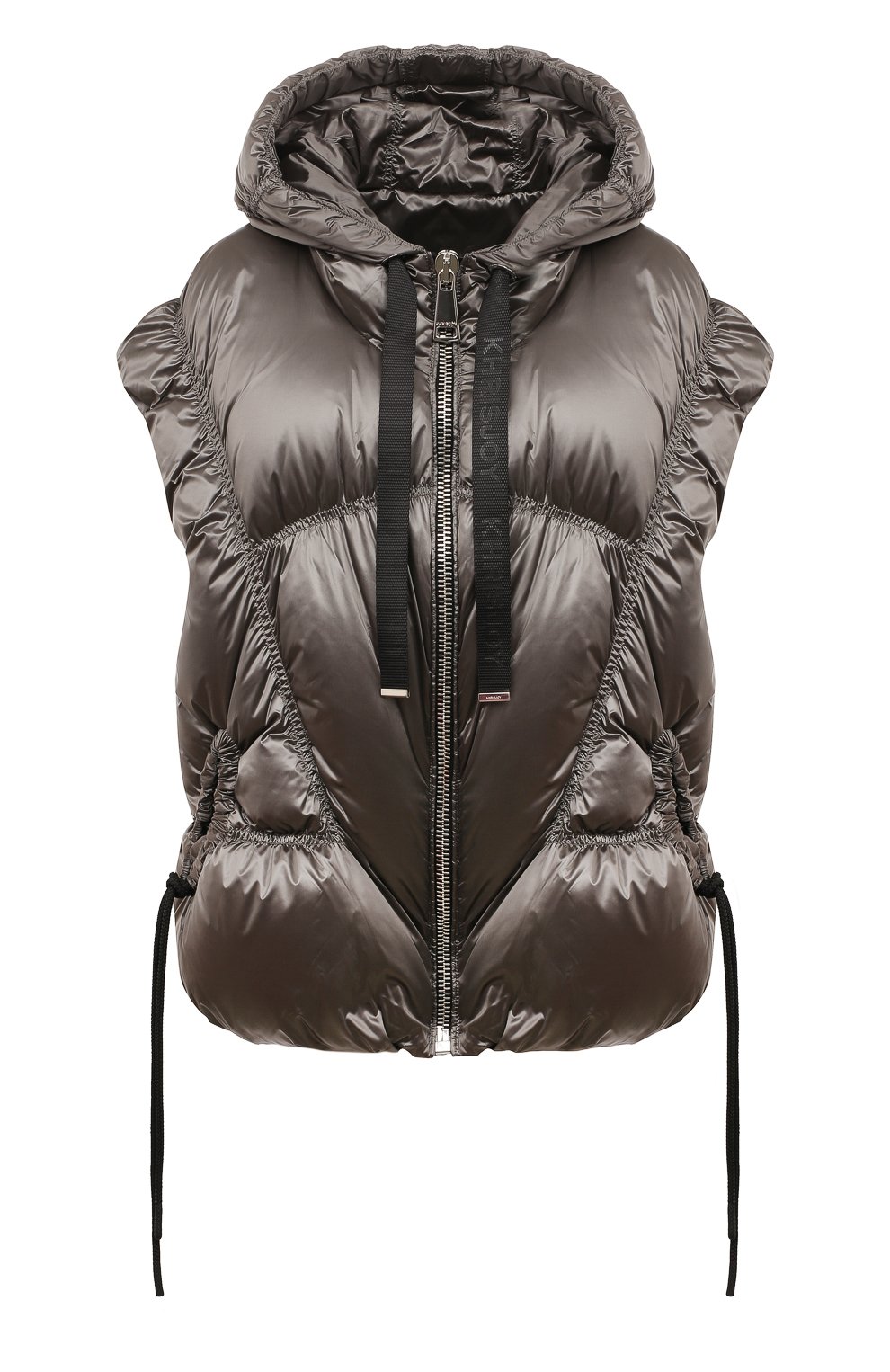 Пуховый жилет KHRISJOY темно-серого цвета по цене 144500 руб., арт. AFPW003/STR, фото 1 Пуховый жилет KHRISJOY, арт. AFPW003/STR, фото 1