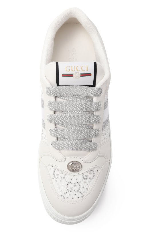 Комбинированные кеды Screener Gucci 732193/FADQ7 Белый  732193/FADQ7 Фото 6