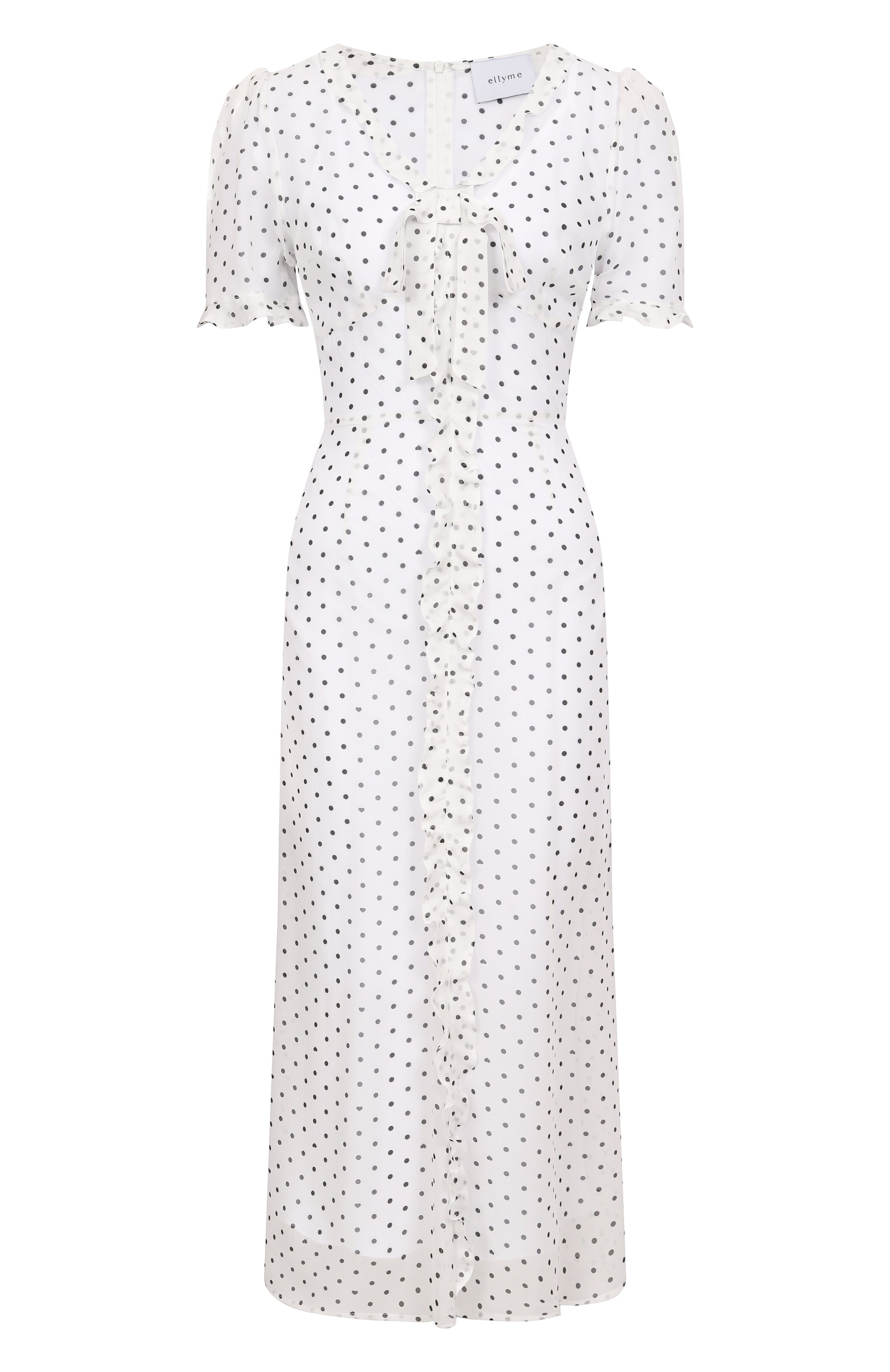 Платье из вискозы ELLYME белого цвета по цене 34500 руб., арт. 00246, фото 1 Платье из вискозы ELLYME, арт. 00246, фото 1