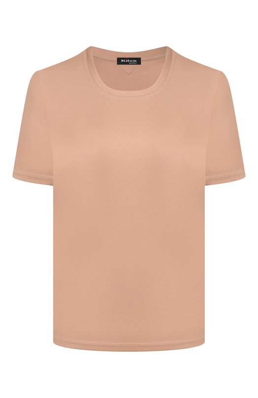 Хлопковая футболка Kiton D61449H0805104 Бежевый D61449H0805104