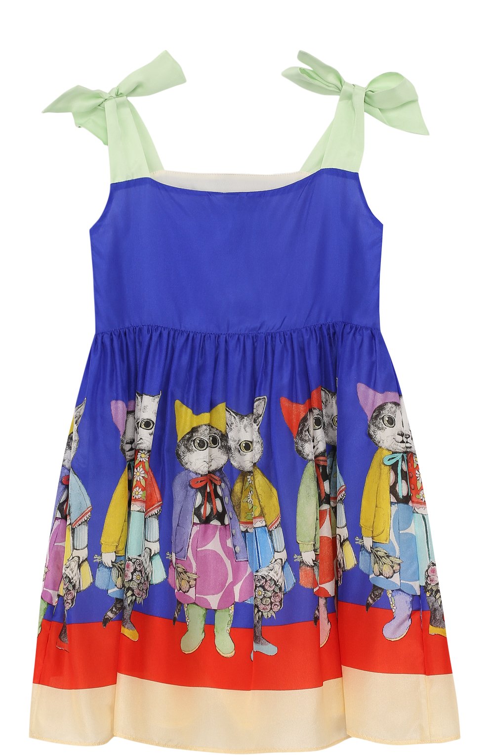 Шелковый сарафан с принтом и бантами GUCCI, арт. 501287/ZBS29, фото 2