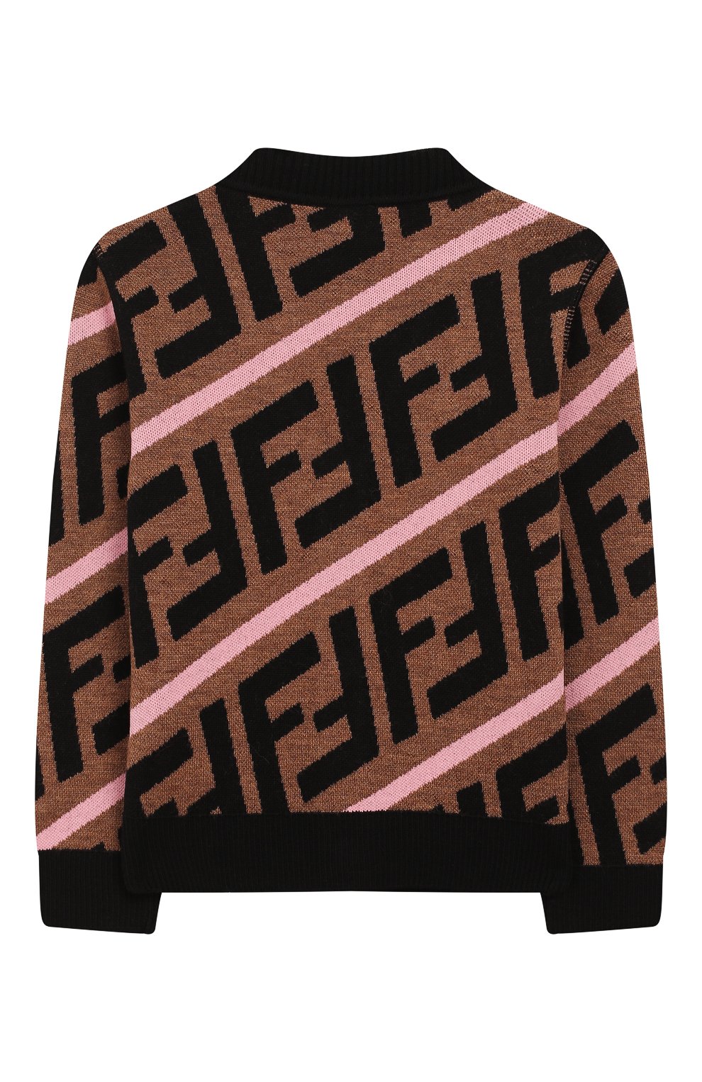 Шерстяной кардиган FENDI коричневого цвета по цене 34200 руб., арт. JFG050/A8L7/3A-5A, фото 2 Шерстяной кардиган FENDI, арт. JFG050/A8L7/3A-5A, фото 2