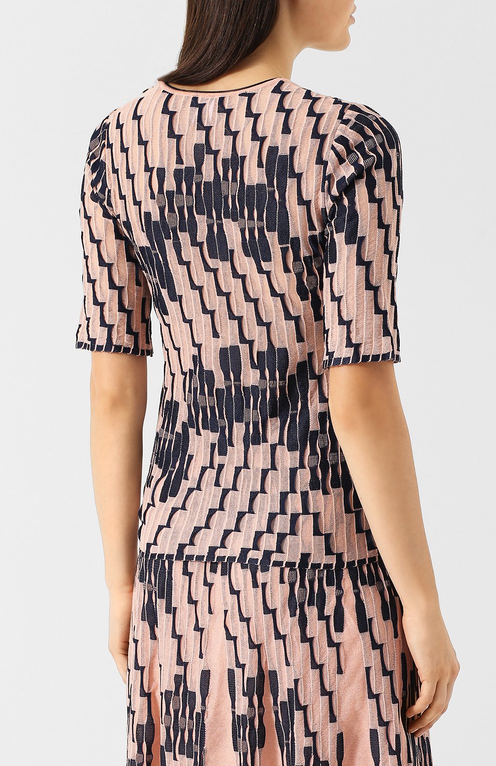 Топ с круглым вырезом M MISSONI розового цвета по цене 33800 руб., арт. QD3KC11N2TF, фото 4 Топ с круглым вырезом M MISSONI, арт. QD3KC11N2TF, фото 4