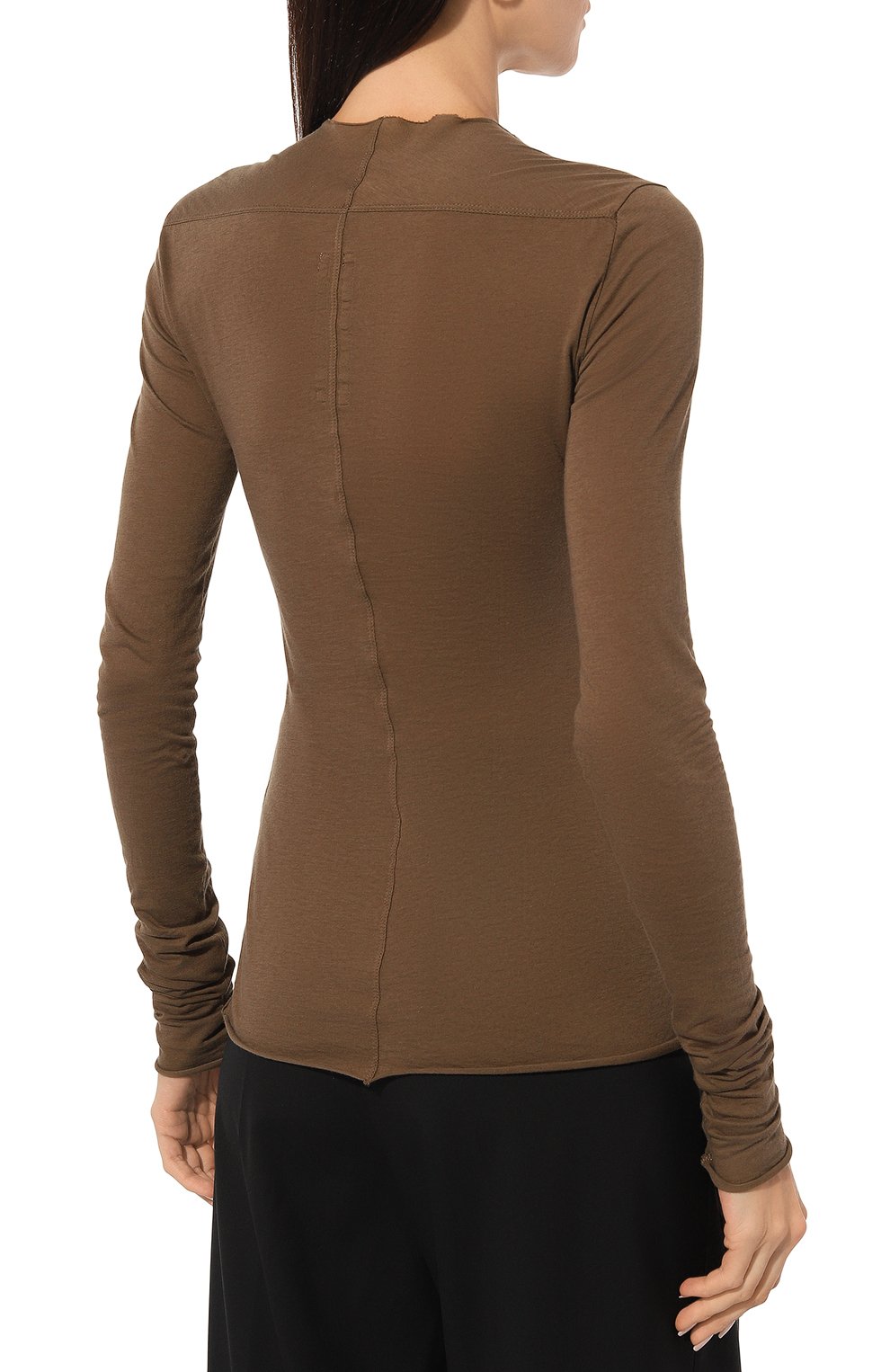 Лонгслив из хлопка и кашемира RICK OWENS, арт. RP02D3228/JWS, фото 4