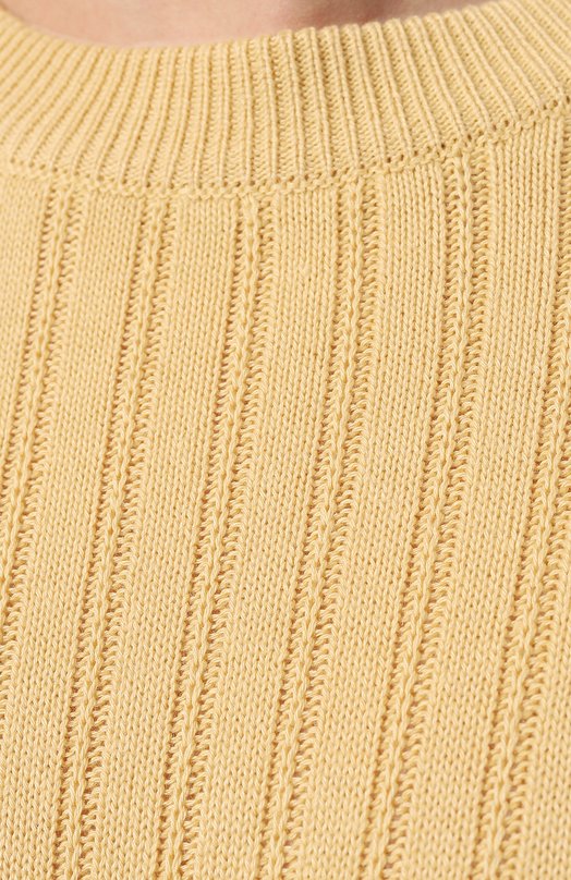 Джемпер из хлопка и кашемира Fioroni Жёлтый, фото 5