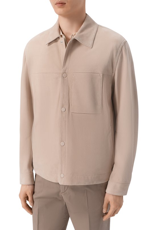 Замшевая куртка BOSS 50558651 Бежевый  50558651 Фото 3