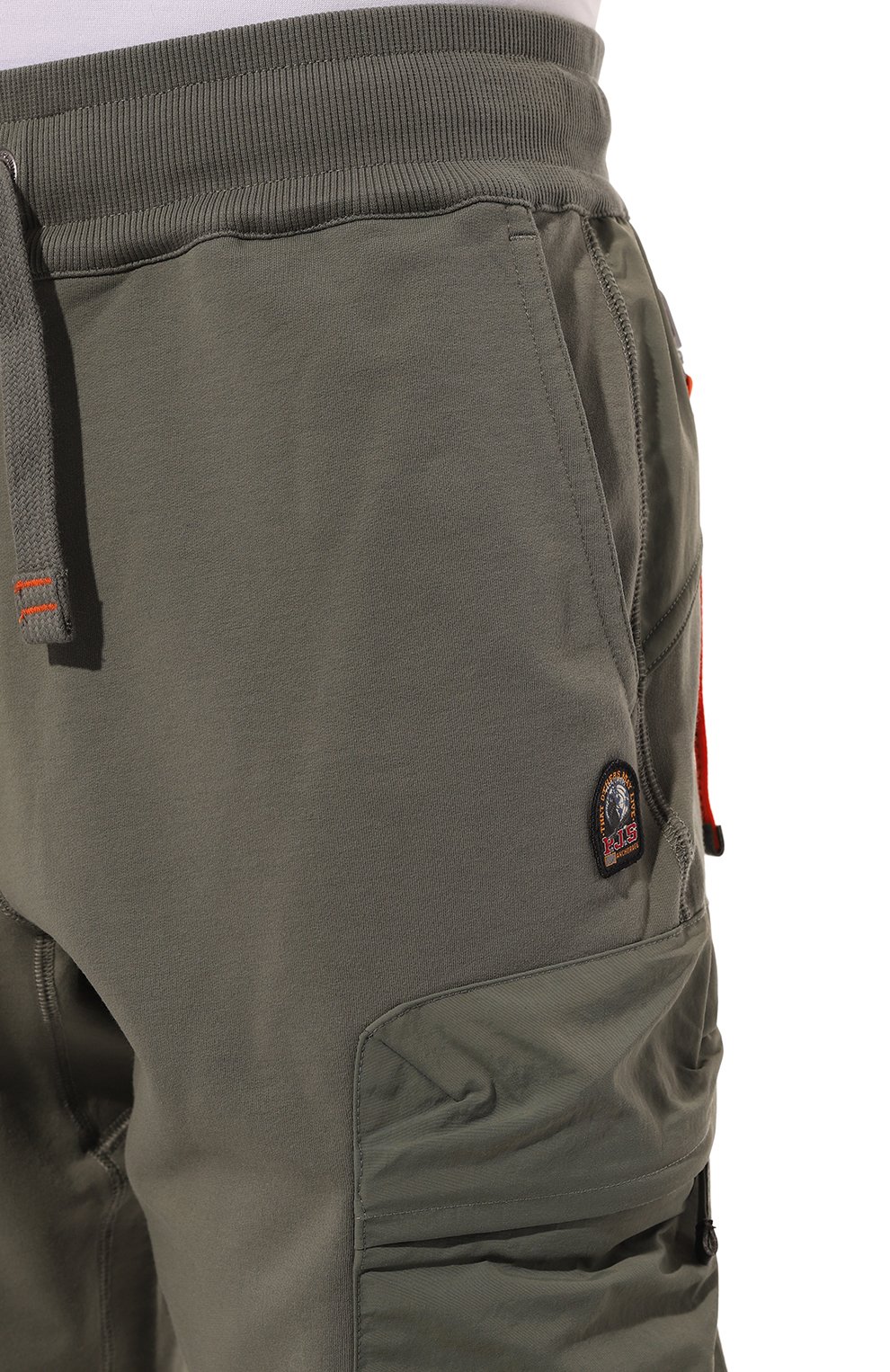 Хлопковые шорты PARAJUMPERS хаки цвета по цене 24700 руб., арт. PMPARE06, фото 5 Хлопковые шорты PARAJUMPERS, арт. PMPARE06, фото 5