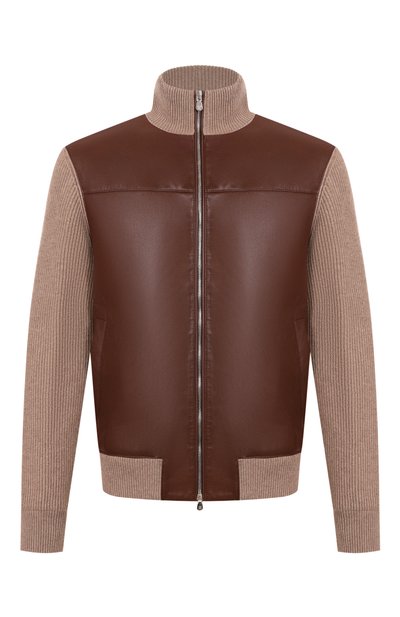 Мужской комбинированный бомбер BRUNELLO CUCINELLI, арт. MPWIN2059