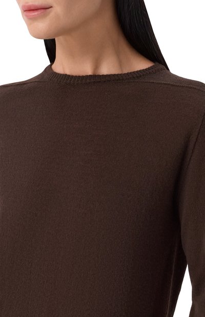 Шерстяной пуловер RICK OWENS коричневого цвета по цене 55950 руб., арт. RP02F5624/M, фото 5 Шерстяной пуловер RICK OWENS, арт. RP02F5624/M, фото 5