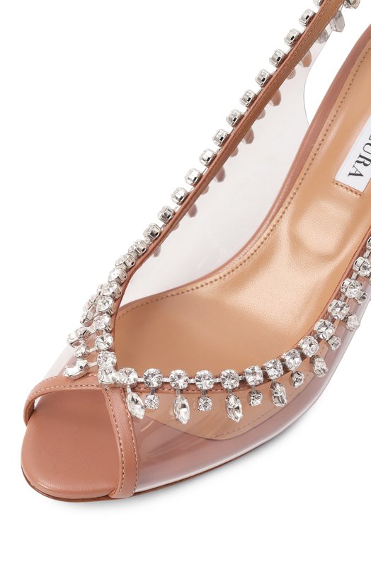 Туфли Temptation Crystal 75 Aquazzura TEMMIDS1/NPV Прозрачный  TEMMIDS1/NPV Фото 7