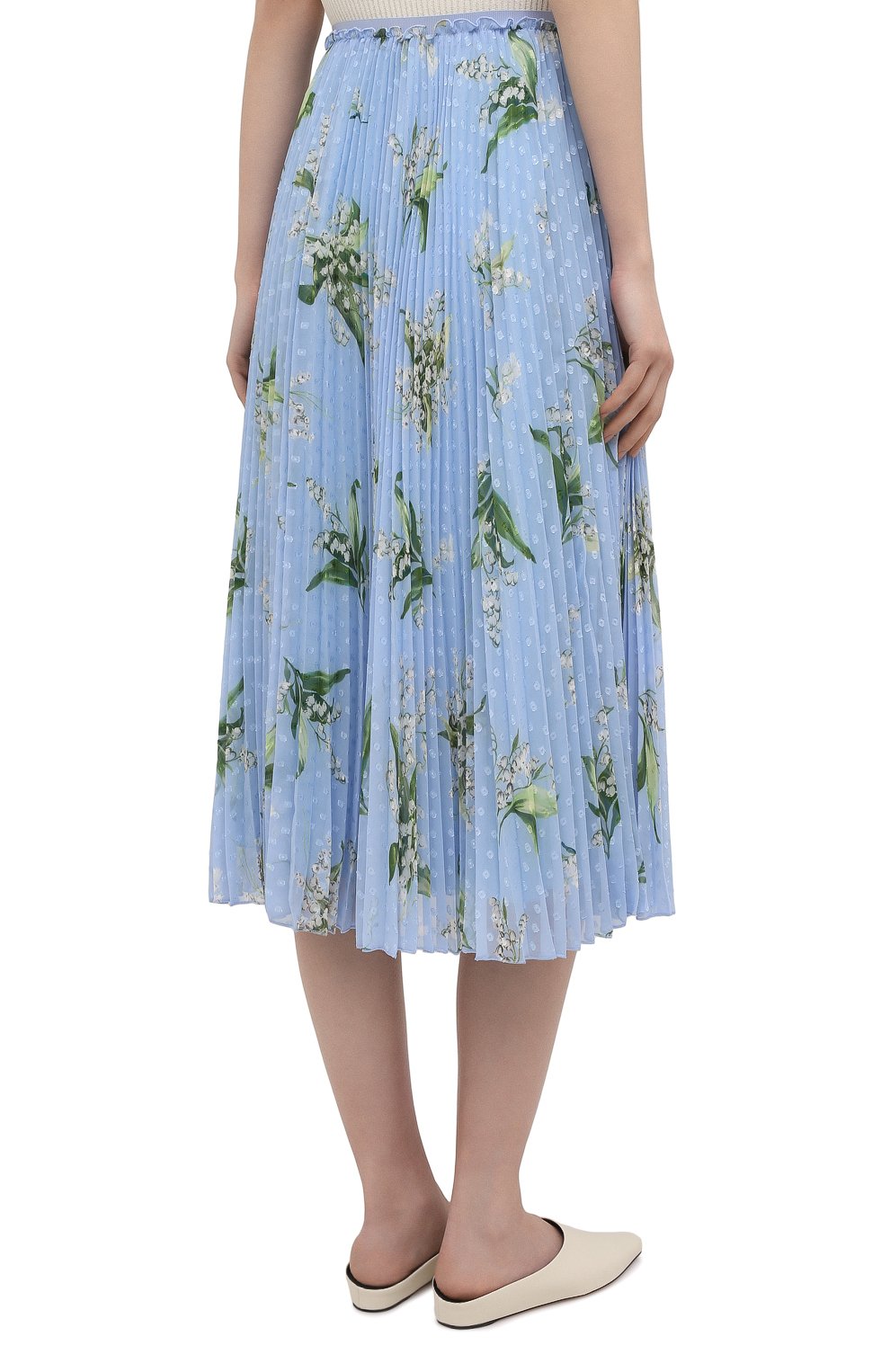 Плиссированная юбка REDVALENTINO голубого цвета по цене 68150 руб., арт. VR3RAC20/5LV, фото 4 Плиссированная юбка REDVALENTINO, арт. VR3RAC20/5LV, фото 4