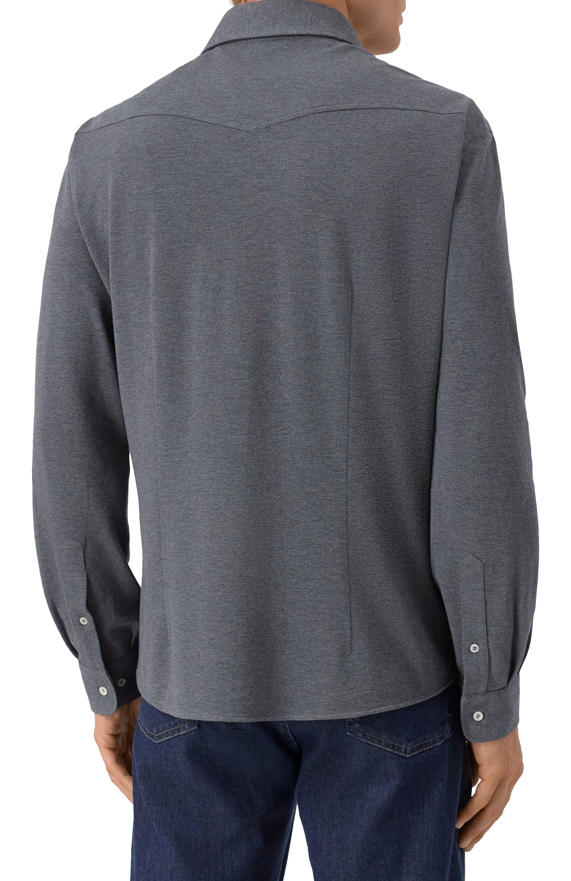 Хлопковая рубашка BRUNELLO CUCINELLI, арт. ME854B2268, фото 4