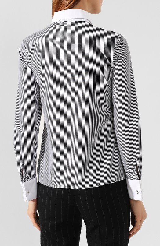 Хлопковая рубашка Weill Чёрный, белый, фото 4