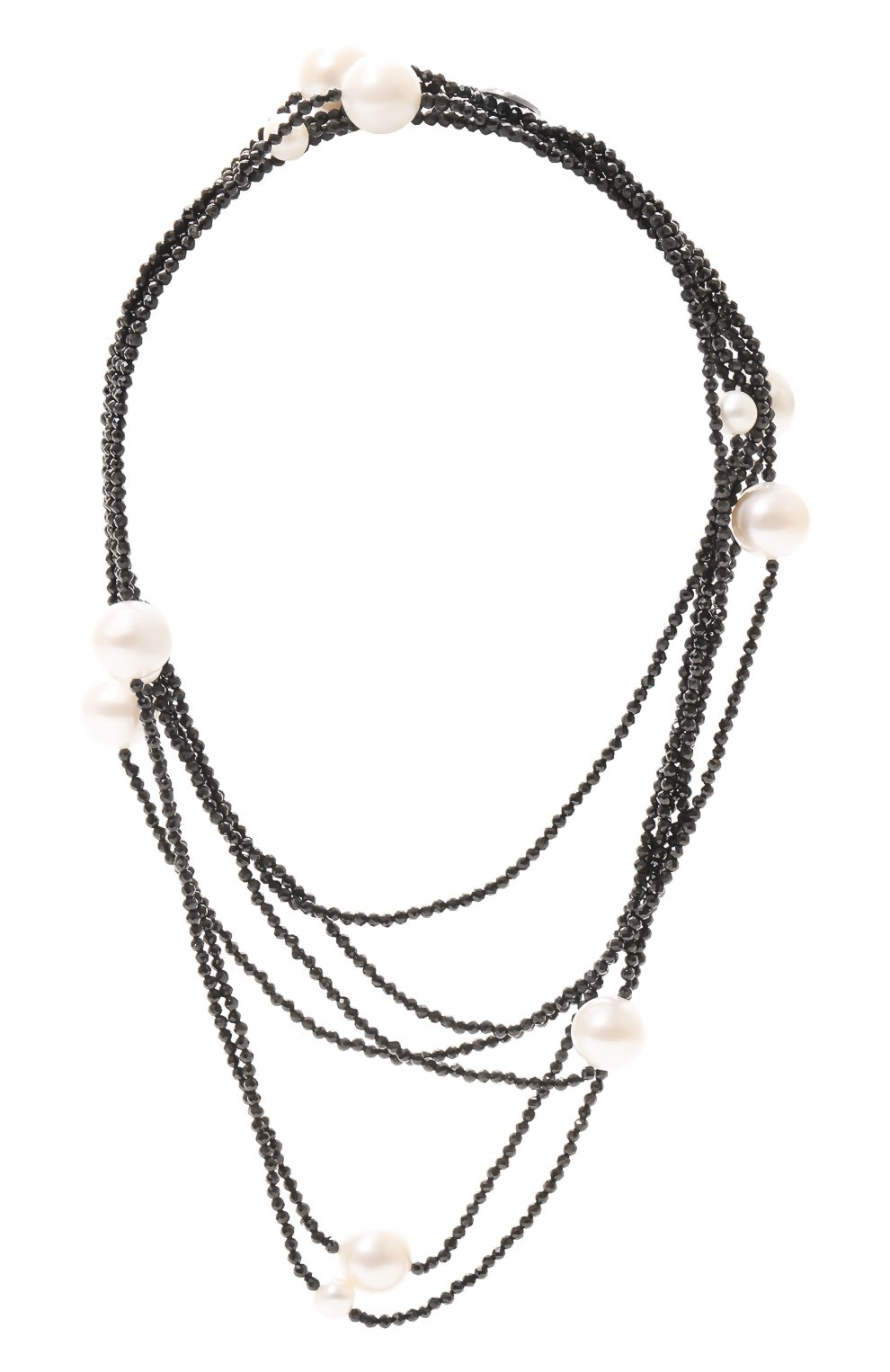 Колье DZHANELLI черно-белого цвета по цене 185000 руб., арт. 00410, фото 1 Колье DZHANELLI, арт. 00410, фото 1