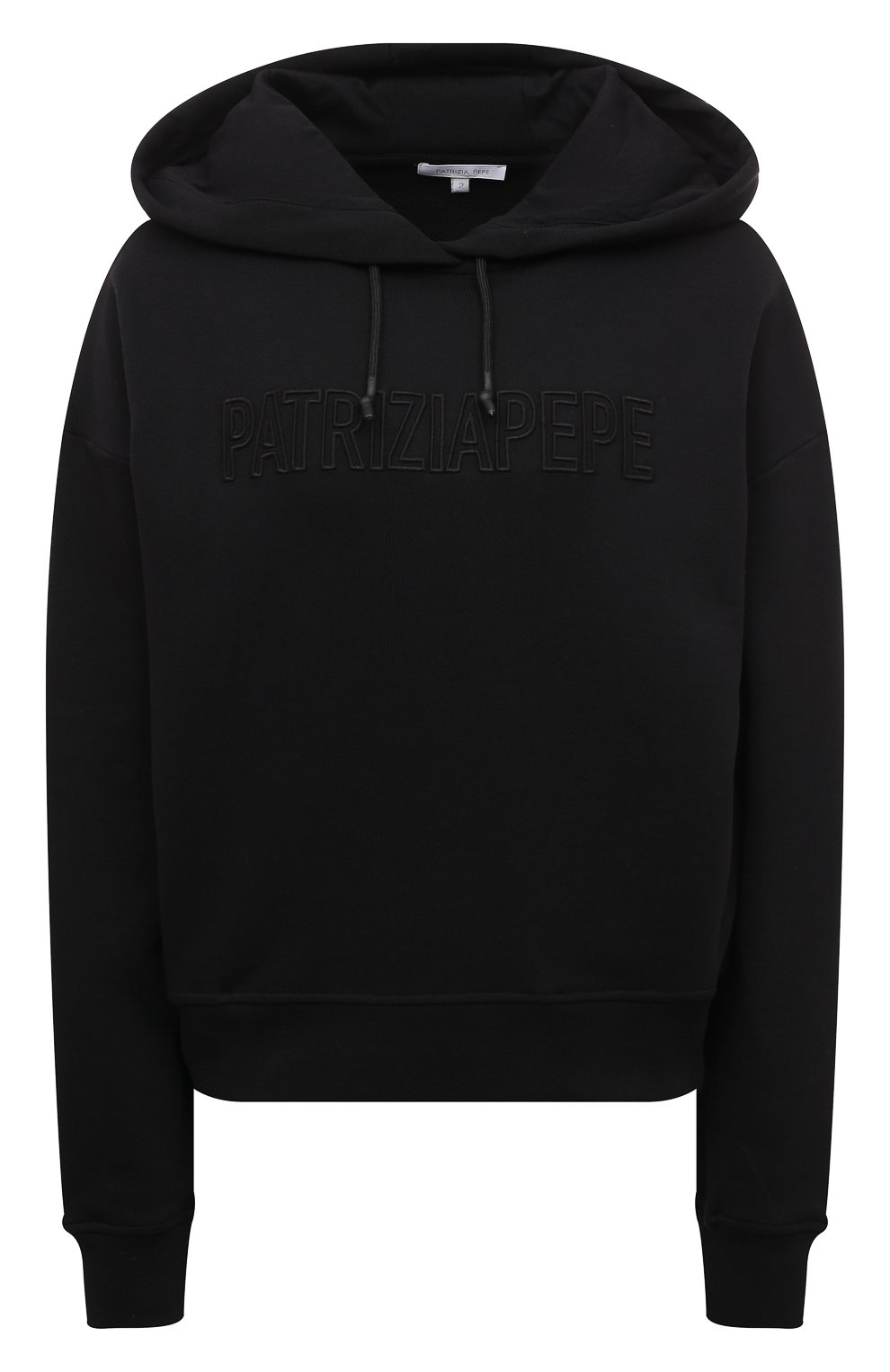 Хлопковое худи PATRIZIA PEPE черного цвета по цене 19400 руб., арт. 8M1500_J096, фото 1 Хлопковое худи PATRIZIA PEPE, арт. 8M1500_J096, фото 1