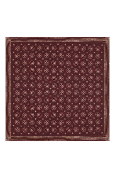 Шелковый платок BRUNELLO CUCINELLI бордового цвета по цене 18850 руб., арт. ML8370091, фото 3 Шелковый платок BRUNELLO CUCINELLI, арт. ML8370091, фото 3