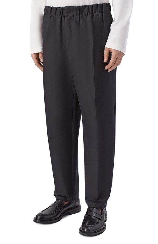 Хлопковые брюки Jil Sander J23KA0005/J45225 Чёрный  J23KA0005/J45225 Фото 3