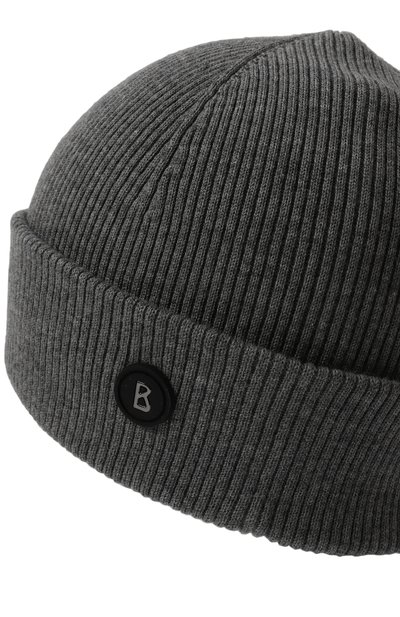 Шапка из шерсти и хлопка BOGNER серого цвета по цене 12800 руб., арт. 98742807, фото 3 Шапка из шерсти и хлопка BOGNER, арт. 98742807, фото 3