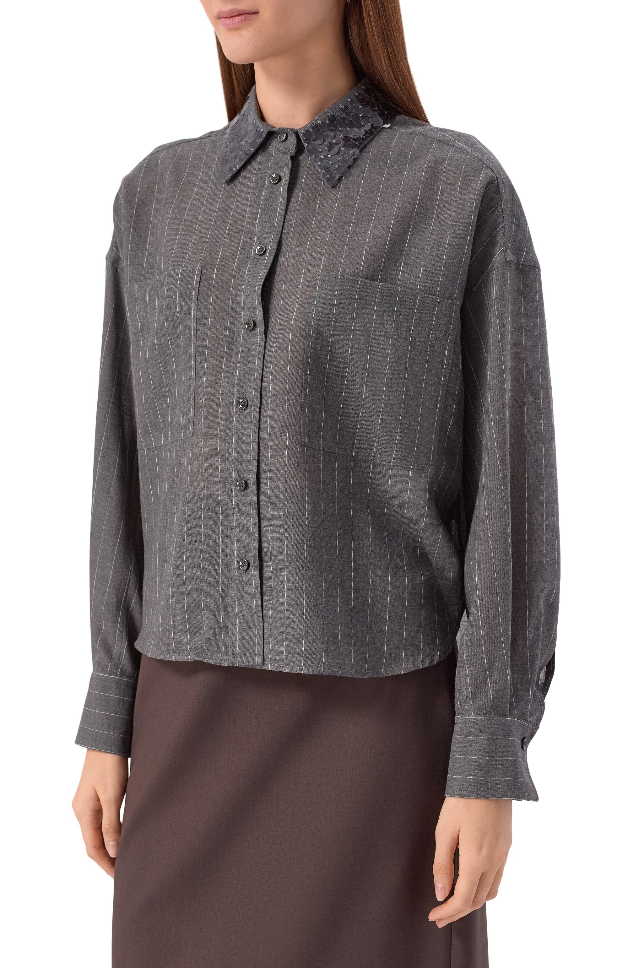 Шерстяная рубашка BRUNELLO CUCINELLI, арт. MP908RE506, фото 3