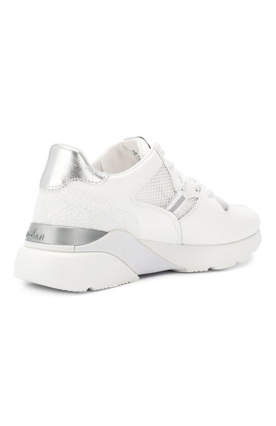 Кожаные кроссовки HOGAN белого цвета по цене 43450 руб., арт. HXW3850BF40KKX, фото 4 Кожаные кроссовки HOGAN, арт. HXW3850BF40KKX, фото 4