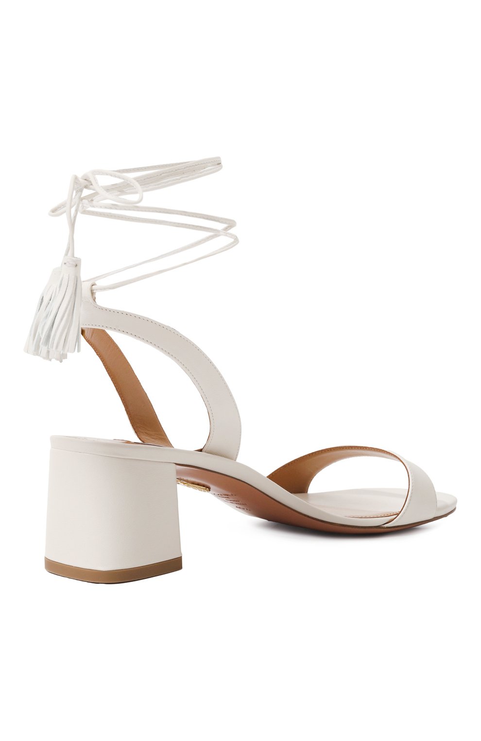 Кожаные босоножки alu 50 AQUAZZURA, арт. ALUMIDS0-NAP-FFF, фото 5