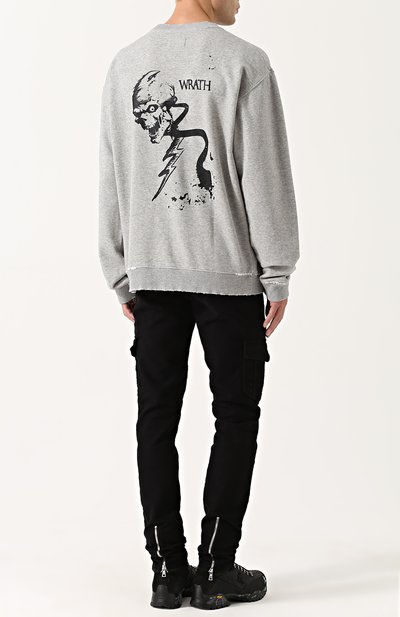 Хлопковый свитшот с принтом и потертостями RTA, арт. MF7KS-33HTHGR, фото 2