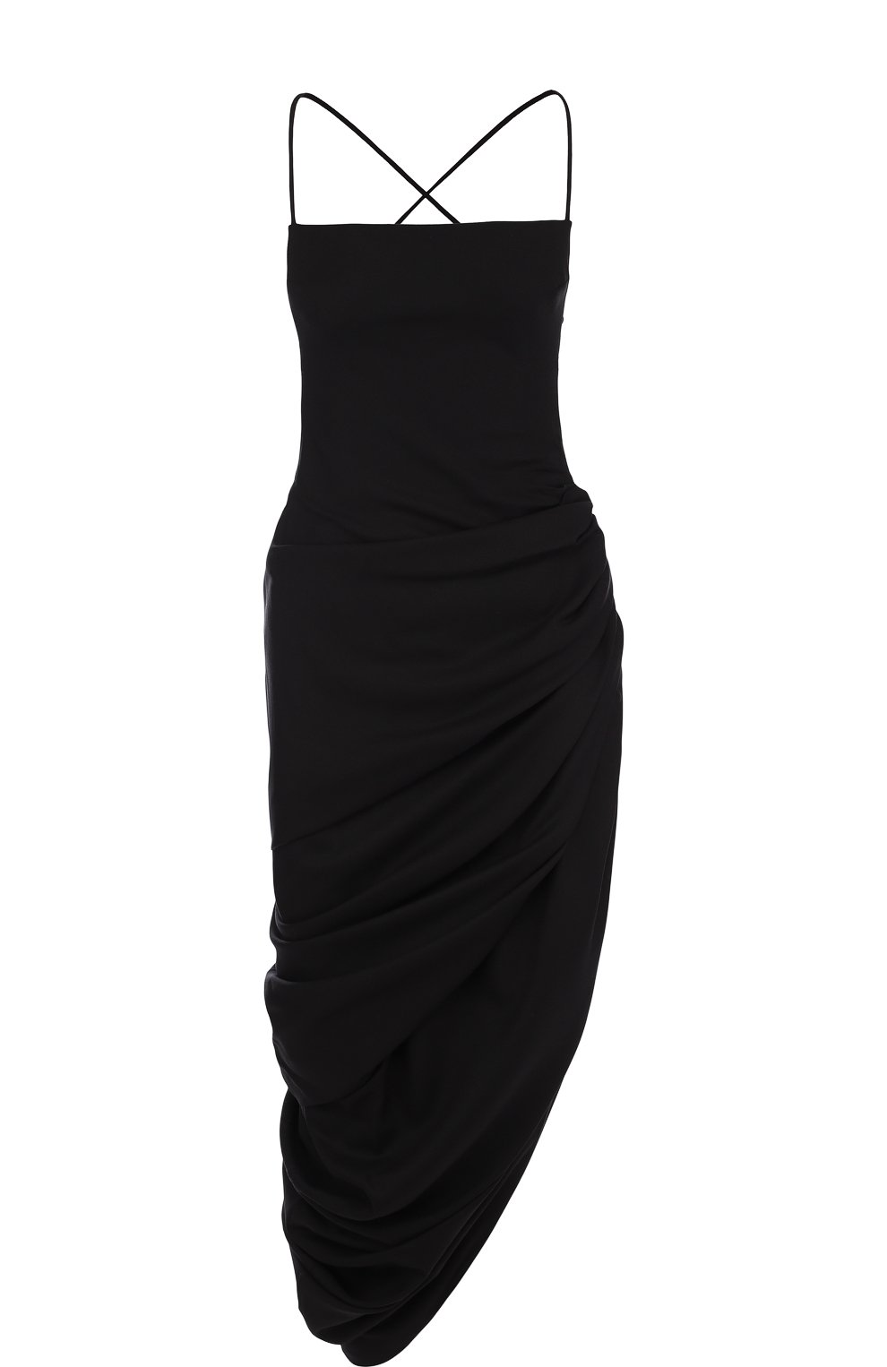 Шерстяное платье-миди асимметричного кроя JACQUEMUS, арт. 181DR01, фото 1