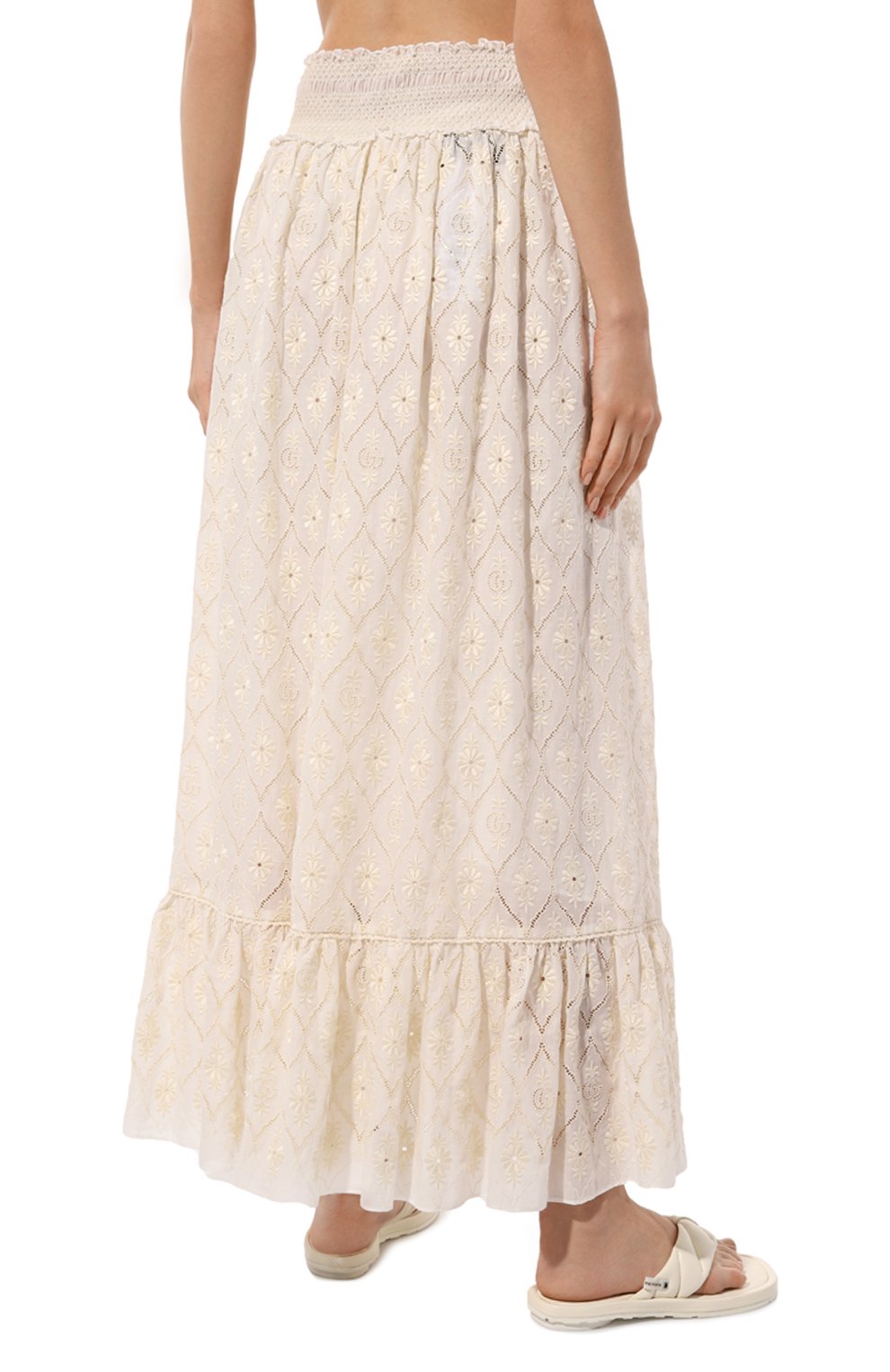 Хлопковая юбка GUCCI, арт. 752594/ZANX5, фото 4