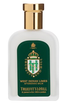 Мужская бальзам после бритья west indian limes (100ml) TRUEFITT&HILL бесцветного цвета, арт. 25 | Фото 1 (Материал внутренний: Не назначено; Тип продукта: Бальзамы; Региональные ограничения белый список (Axapta Mercury): Не проставлено; Нос: Не проставлено; Статус проверки: Проверена категория)