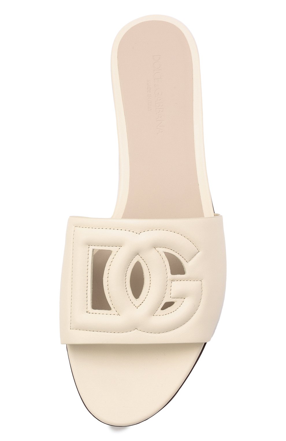 Кожаные шлепанцы bianca DOLCE & GABBANA, арт. CQ0436/AY329, фото 6