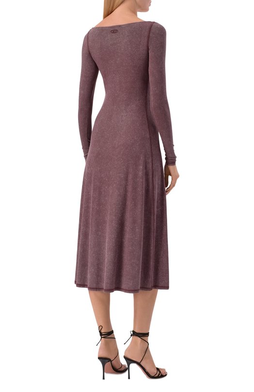 Платье из вискозы Diesel A20963/0DCCQ Коричневый  A20963/0DCCQ Фото 3