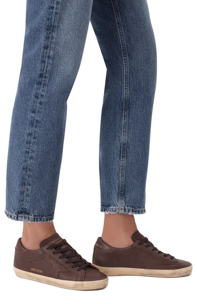 Женские кожаные кеды super-star GOLDEN GOOSE DELUXE BRAND, арт. GWF00101.F008887