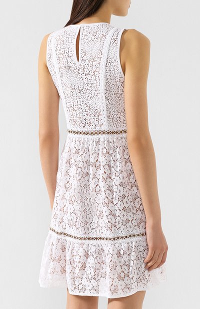 Кружевное платье MICHAEL MICHAEL KORS белого цвета по цене 24600 руб., арт. MS98YR6B0Y, фото 4 Кружевное платье MICHAEL MICHAEL KORS, арт. MS98YR6B0Y, фото 4