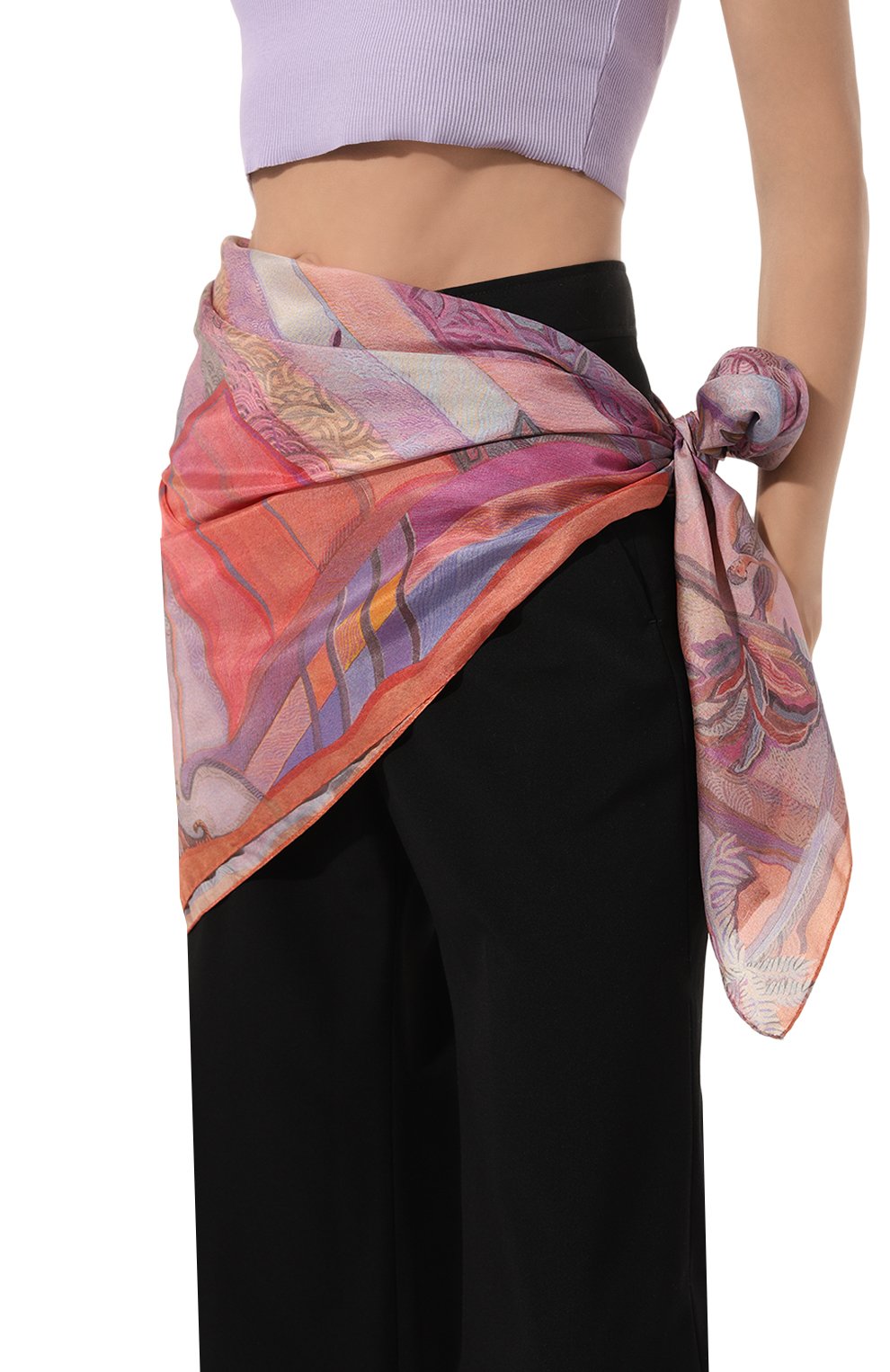 Шелковый платок хождение за три моря GOURJI, арт. T24TSEA7R, фото 3