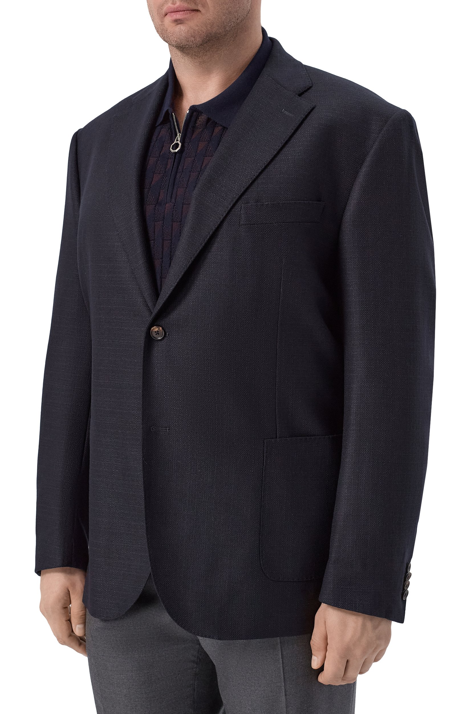 Шерстяной пиджак CORNELIANI темно-синего цвета по цене 116500 руб., арт. 286018/2A16527, фото 3 Шерстяной пиджак CORNELIANI, арт. 286018/2A16527, фото 3