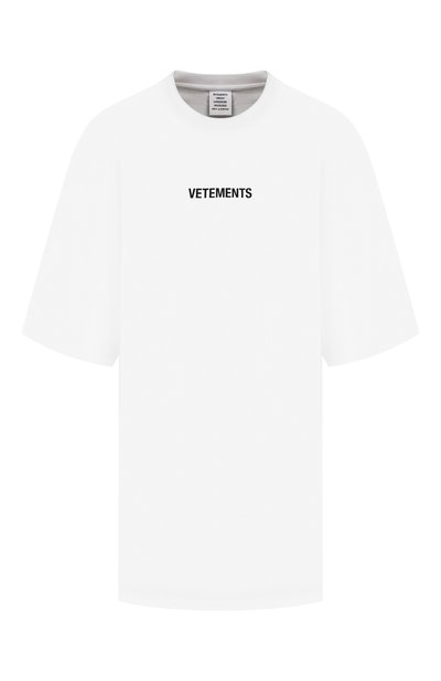 Женская хлопковая футболка VETEMENTS, арт. UAH20TR611/W