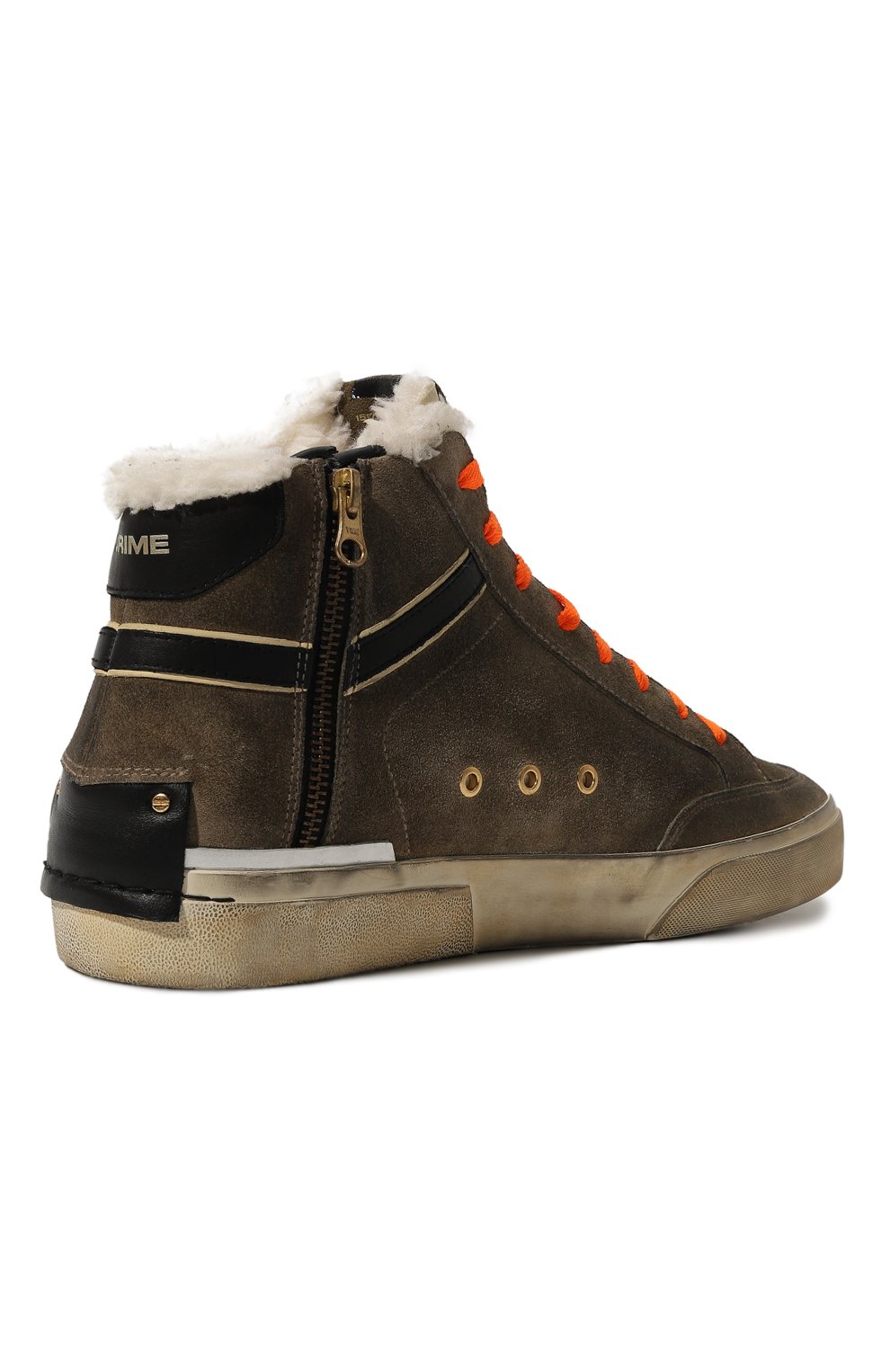 Замшевые кеды recut CRIME LONDON хаки цвета по цене 20650 руб., арт. 15173AA7, фото 5 Замшевые кеды recut CRIME LONDON, арт. 15173AA7, фото 5