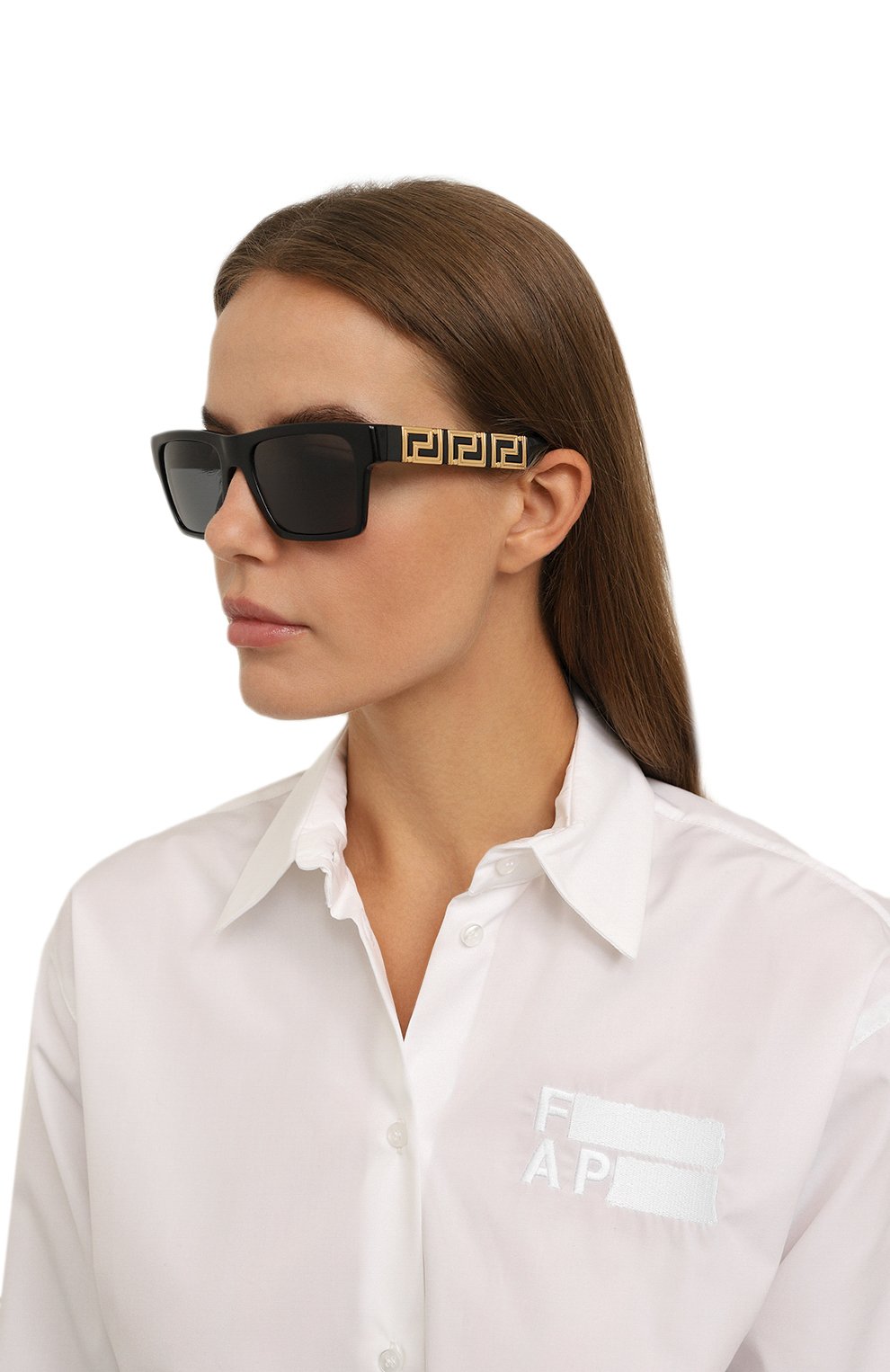 Солнцезащитные очки VERSACE черного цвета по цене 38500 руб., арт. 4445-GB1/87, фото 2 Солнцезащитные очки VERSACE, арт. 4445-GB1/87, фото 2