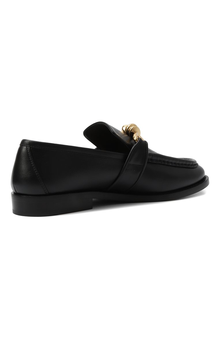 Женские кожаные лоферы astaire BOTTEGA VENETA черного цвета, арт. 796697 V4R30 | Фото 5 (Подошва: Плоская; Материал внешний: Натуральная кожа; Автоматизация состава: Проставлено; Автоматизация ТО: Проставлено; Каблук высота: Низкий)