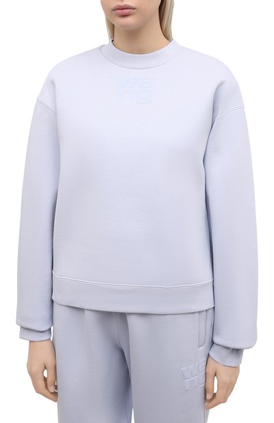 Хлопковый свитшот ALEXANDERWANG.T голубого цвета по цене 20900 руб., арт. 4CC1201157, фото 3 Хлопковый свитшот ALEXANDERWANG.T, арт. 4CC1201157, фото 3