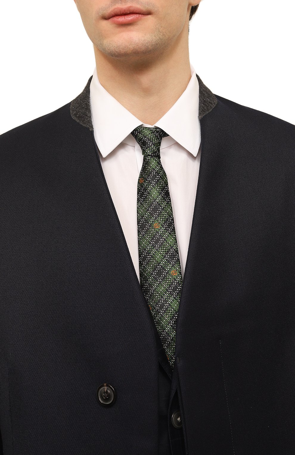 Шелковый галстук GUCCI, арт. 644003 4E002, фото 2
