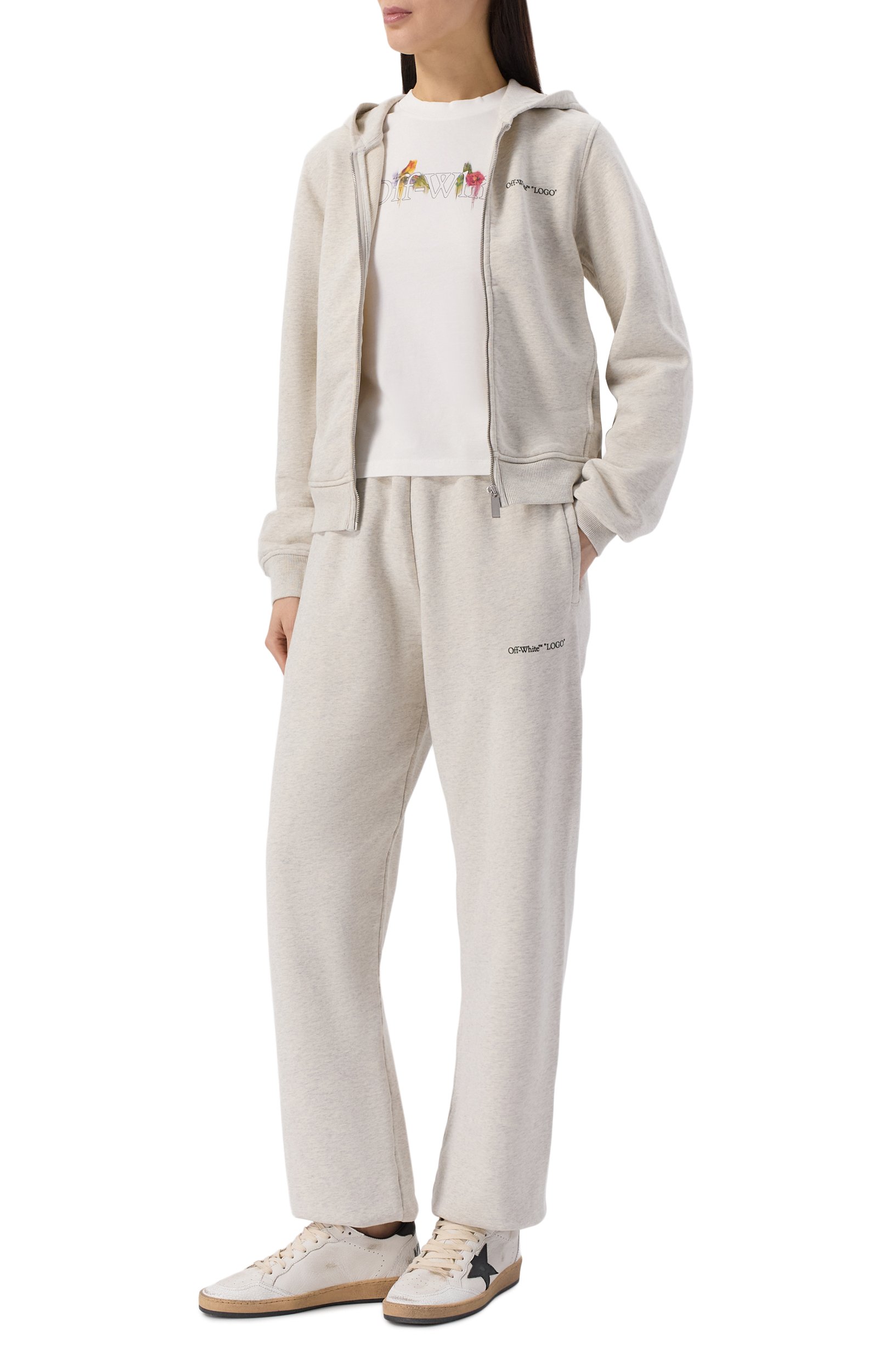 Хлопковые джоггеры OFF-WHITE, арт. 2FH00496B, фото 2