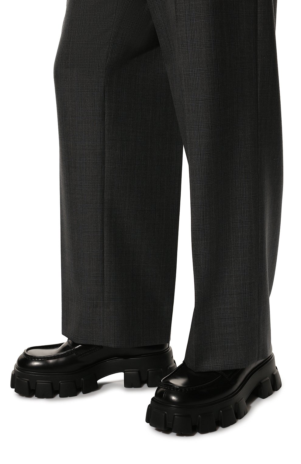 Кожаные лоферы monolith PRADA, арт. 2DE129-B4L-F0002, фото 3