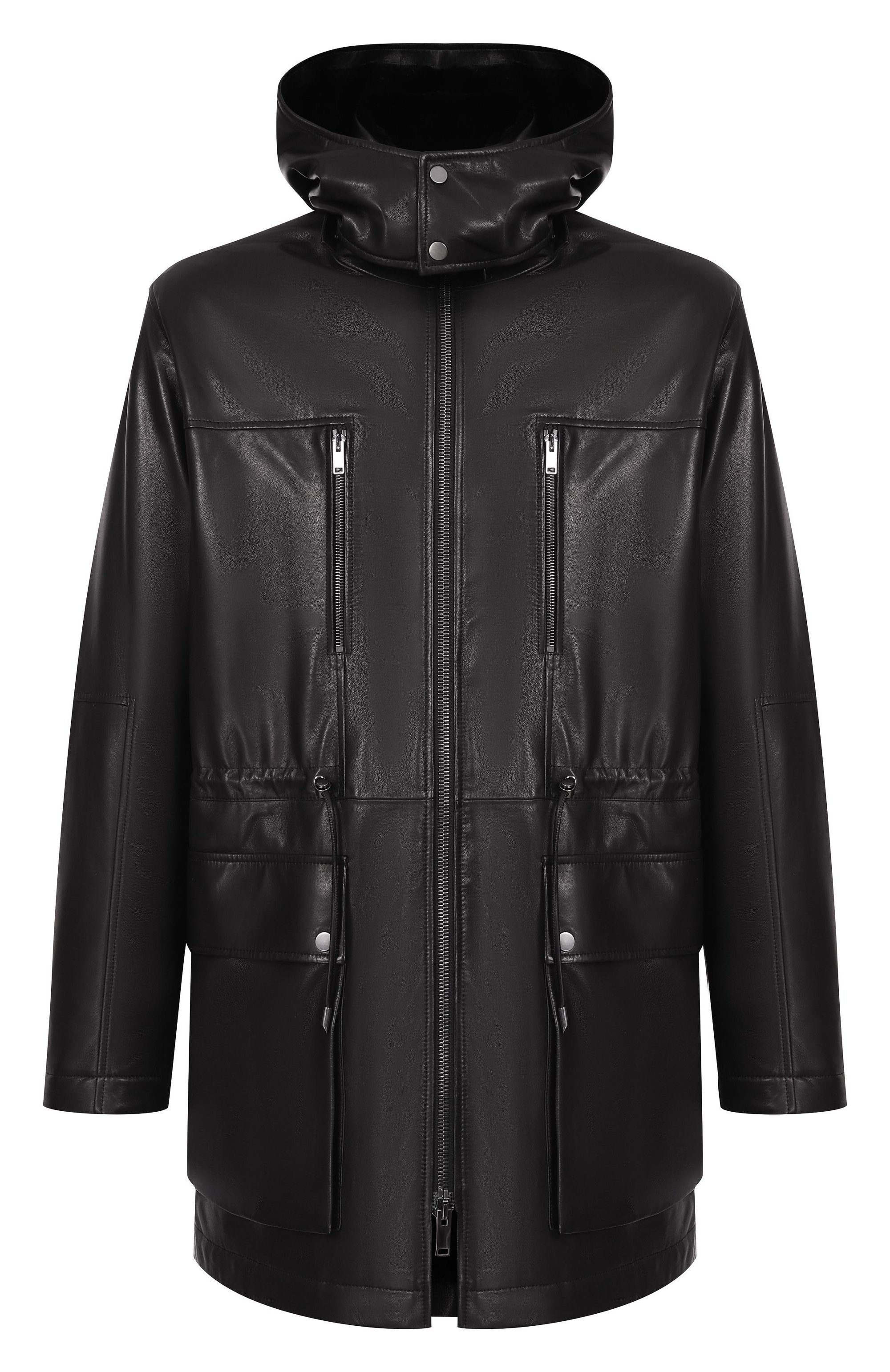 Кожаная парка с подкладкой из норки MVST, арт. M25.1PM.0006/BIG SIZE/CREAM NAPA, фото 1