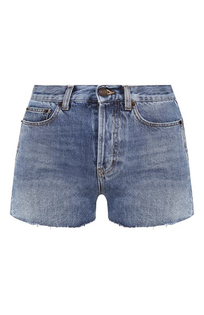 Женские джинсовые шорты с потертостями SAINT LAURENT, арт. 550228/Y969T