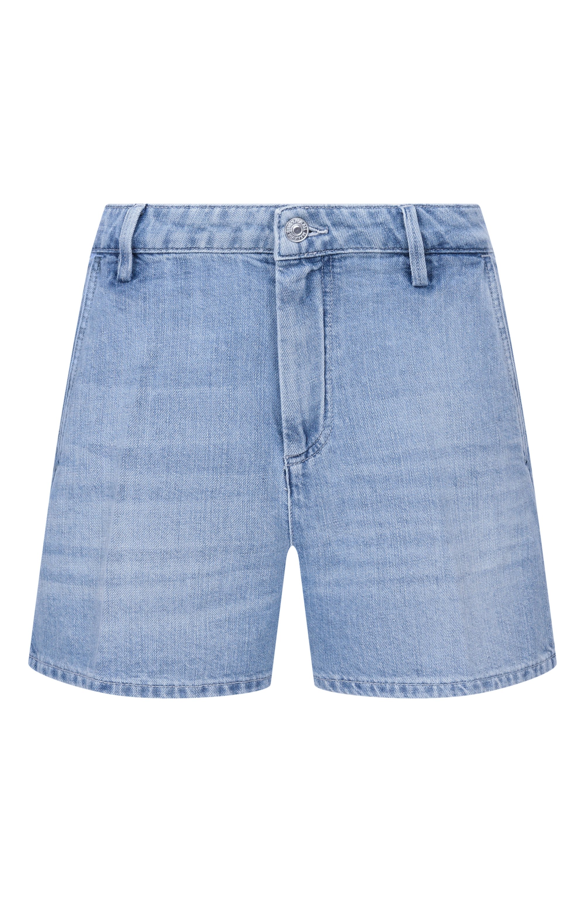 Джинсовые шорты 7 FOR ALL MANKIND голубого цвета по цене 22300 руб., арт. 7U7F0U03-IRI, фото 1 Джинсовые шорты 7 FOR ALL MANKIND, арт. 7U7F0U03-IRI, фото 1